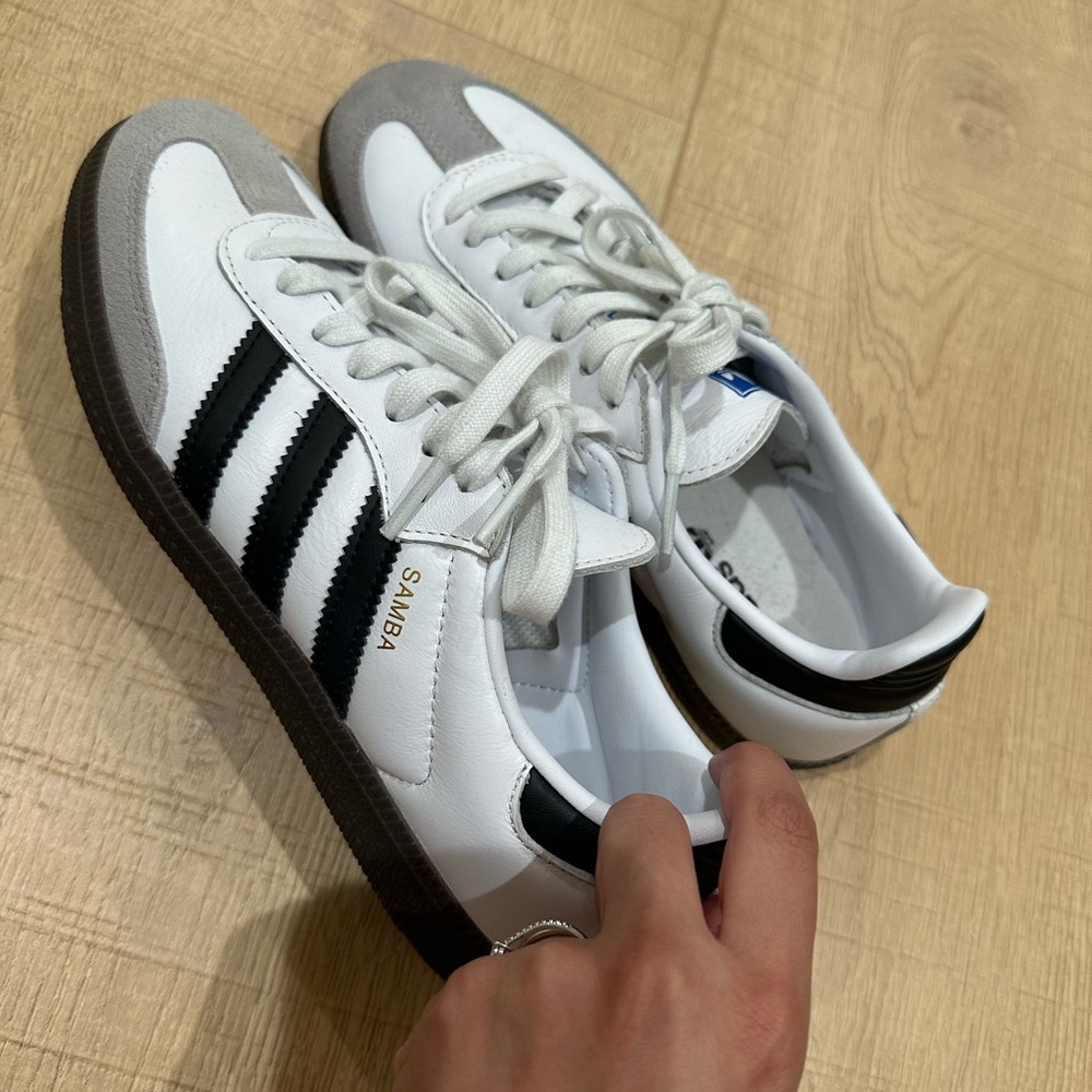 Adidas Samba White and Black Sneakers